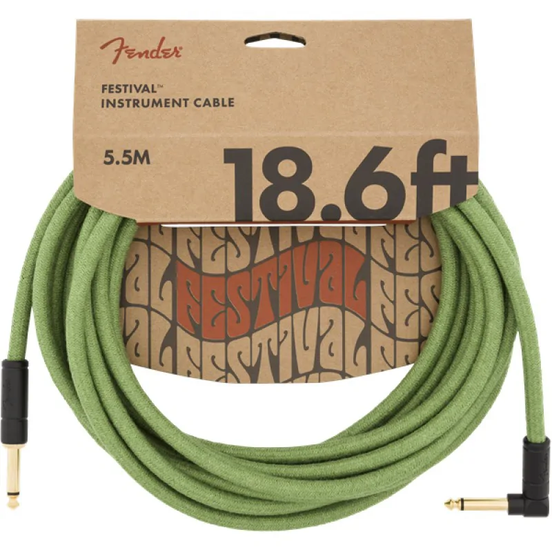 FENDER Fender Festival 099-0918-062 Pure Hemp GRN 18,6' / 5,5m kabel instrumentalny