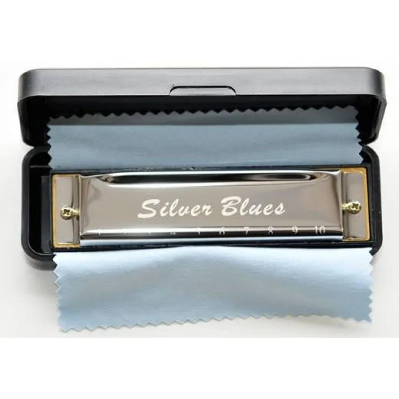  Silver Blues G harmonijka ustna diatoniczna 10 kanałów