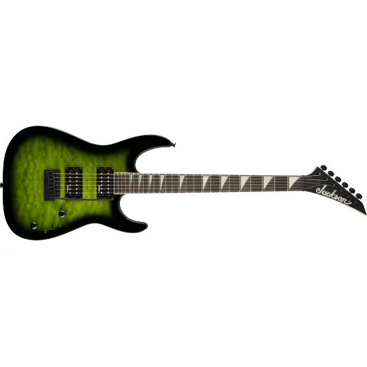 Jackson Jackson Dinky JS20 DKQ 2PT Amaranth Fingerboard Transparent Green Burst