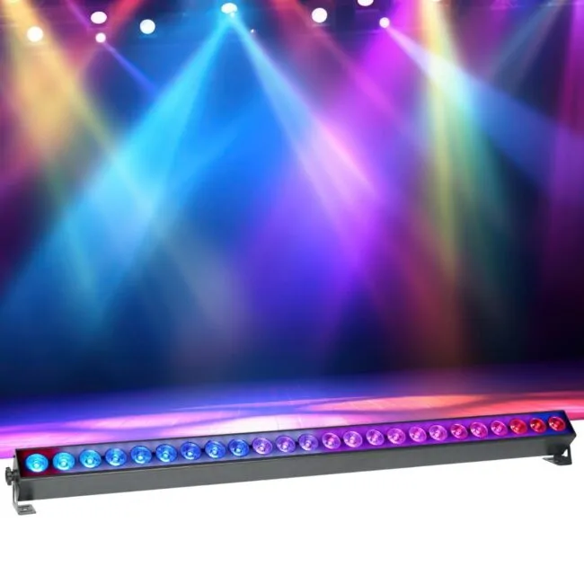 LIGHT4ME LIGHT4ME AURA PIXEL BAR 24x3W RGBW LED listwa oświetleniowa DMX efekt aura 96x0,2W RGB SMD 5050 dekoracja światłem 2x uchwyt montażowy - zdjecie 8